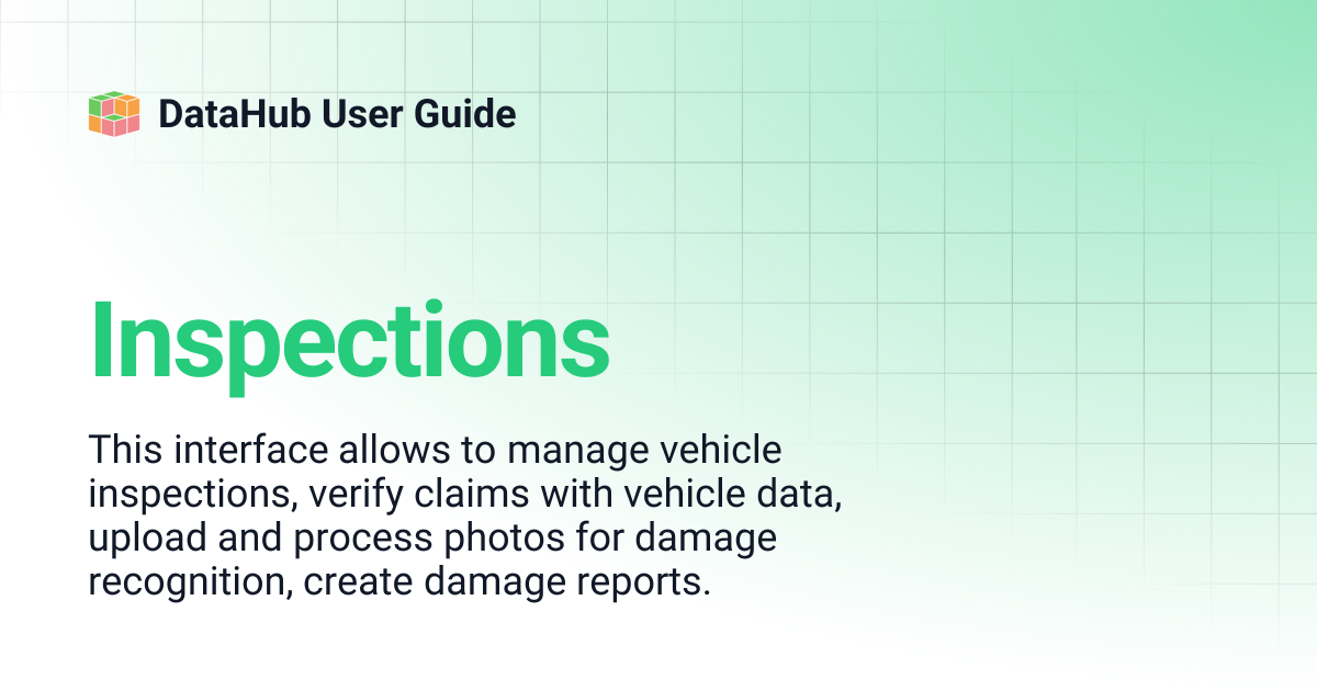 Inspections | DataHub User Guide